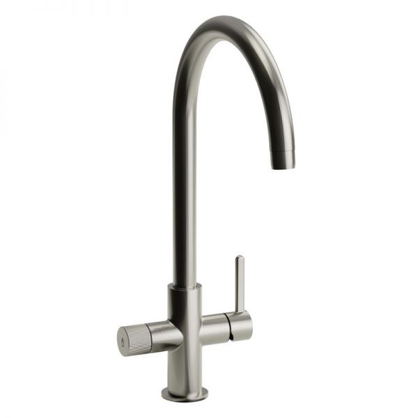 Abode Puria Aquifier Water Filter Brushed Nickel Monobloc Kitchen Mixer Tap