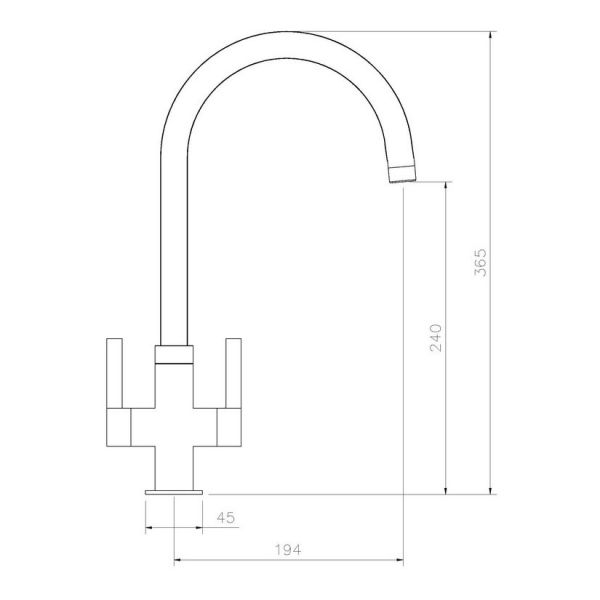 Abode Pico Brushed Brass Monobloc Kitchen Mixer Tap #2