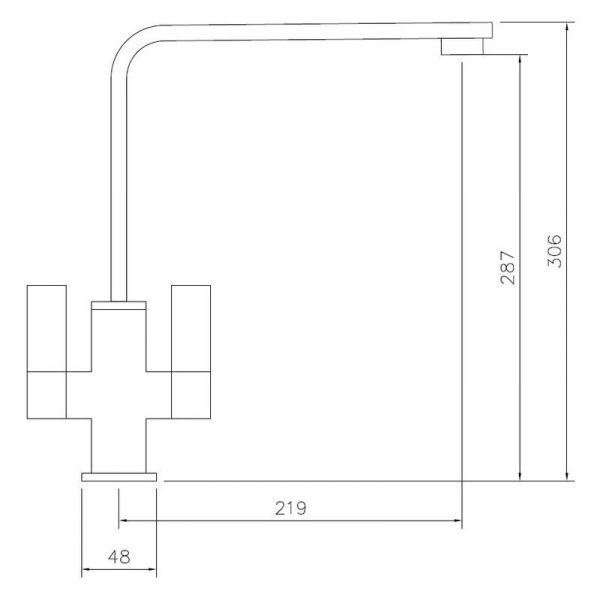 Abode Quantic Chrome Monobloc Kitchen Mixer Tap #5