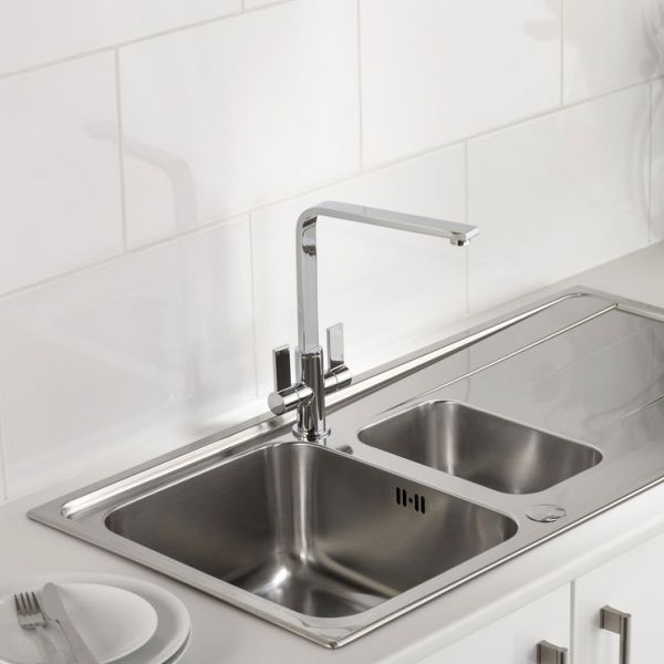 Abode Quantic Chrome Monobloc Kitchen Mixer Tap #3