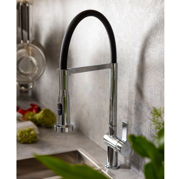 Abode Ophelia Chrome Semi Professional Mixer Tap with Pull Out #3