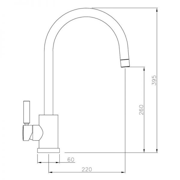 Abode Atlas Single Lever Matt Black Kitchen Mixer Tap #2