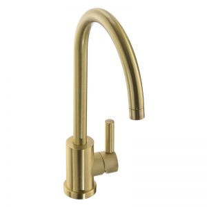 Abode Atlas Single Lever Brushed Brass Kitchen Mixer Tap