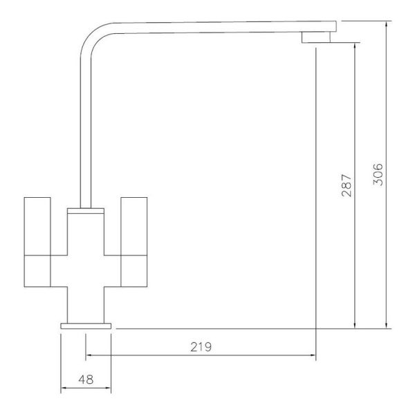 Abode Quantic Matt Black Monobloc Kitchen Mixer Tap #2