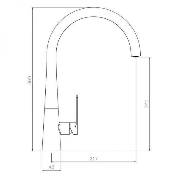 Abode Coniq R Single Lever Matt Black Monobloc Kitchen Mixer Tap #2