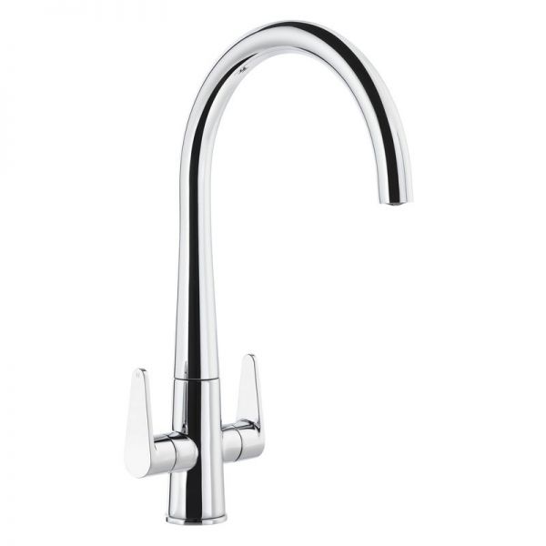 Abode Coniq R Dual Lever Chrome Monobloc Kitchen Mixer Tap