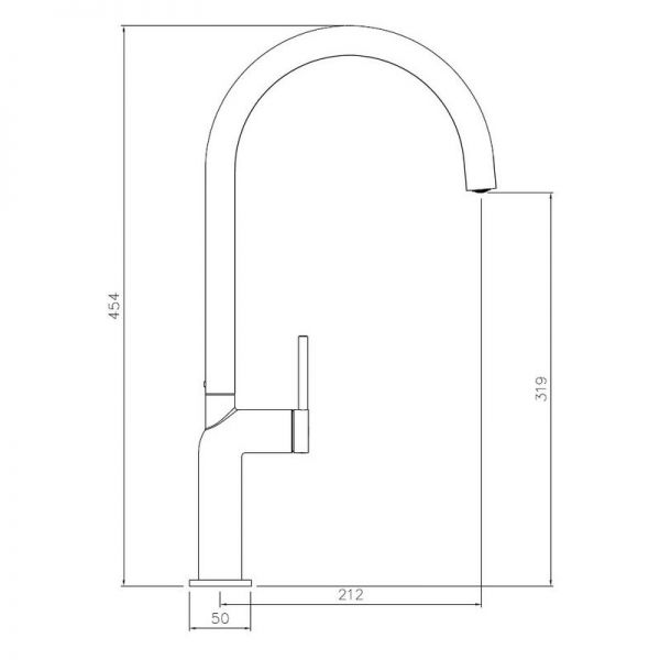 Abode Tubist Single Lever Matt Black Monobloc Kitchen Mixer Tap #2