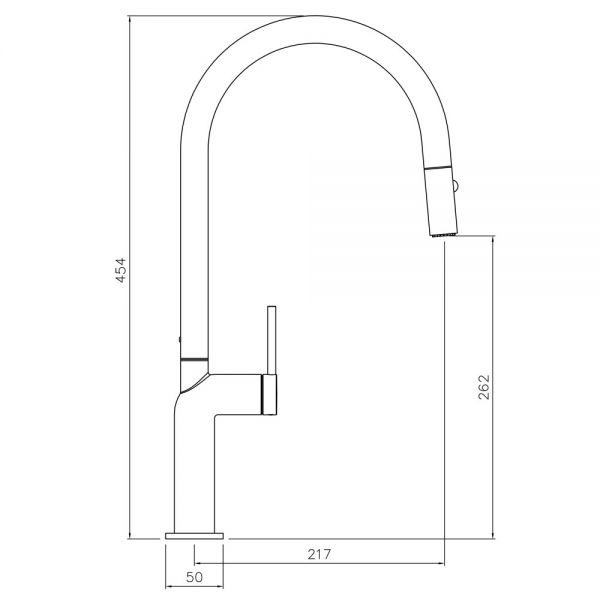 Abode Tubist Single Lever Brushed Nickel Monobloc Kitchen Mixer Tap with Pull Out Spout #3
