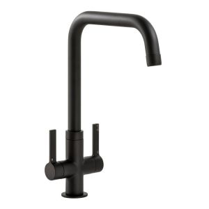 Abode Pico Quad Dual Lever Matt Black Kitchen Mixer Tap