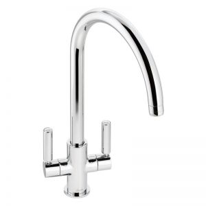 Abode Globe Dual Lever Chrome Kitchen Mixer Tap