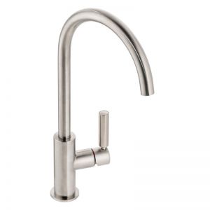 Abode Globe Single Lever Brushed Nickel Kitchen Mixer Tap