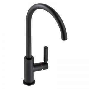 Abode Globe Single Lever Matt Black Kitchen Mixer Tap