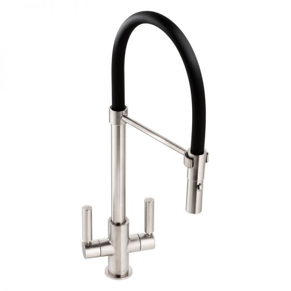 Abode Globe Brushed Nickel Professional Monobloc Kitchen Mixer Tap