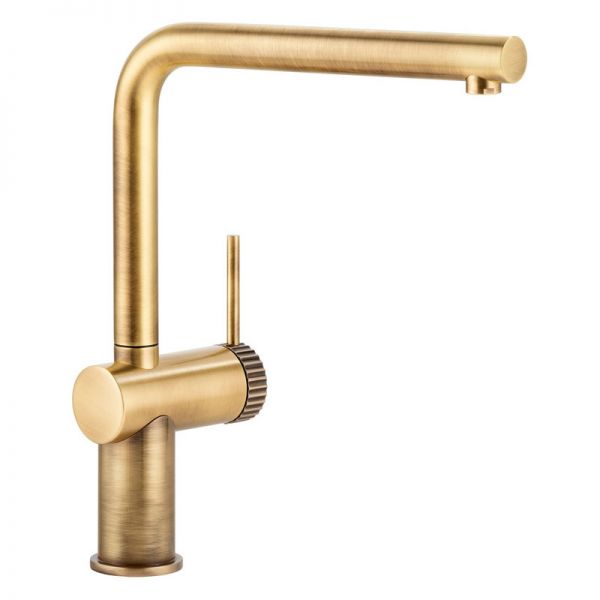 Abode Fraction Single Lever Antique Brass Kitchen Mixer Tap AT2154