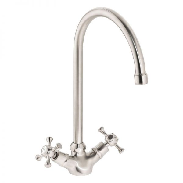 Abode Burford Brushed Nickel Monobloc Kitchen Mixer Tap