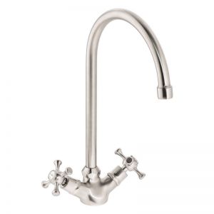 Abode Burford Brushed Nickel Monobloc Kitchen Mixer Tap