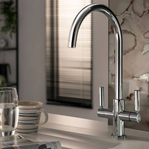 Abode Globe Aquifier Chrome Filtered Water Kitchen Mixer Tap #3