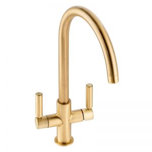 Abode Globe Aquifier Brushed Brass Filtered Water Kitchen Mixer Tap