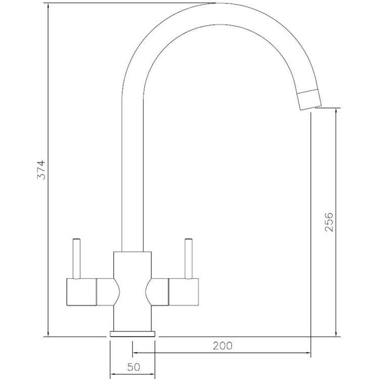 Abode Focal Monobloc Stainless Steel Kitchen Mixer Tap AT2177