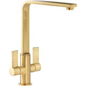 Abode Quantic Brushed Brass Monobloc Kitchen Mixer Tap