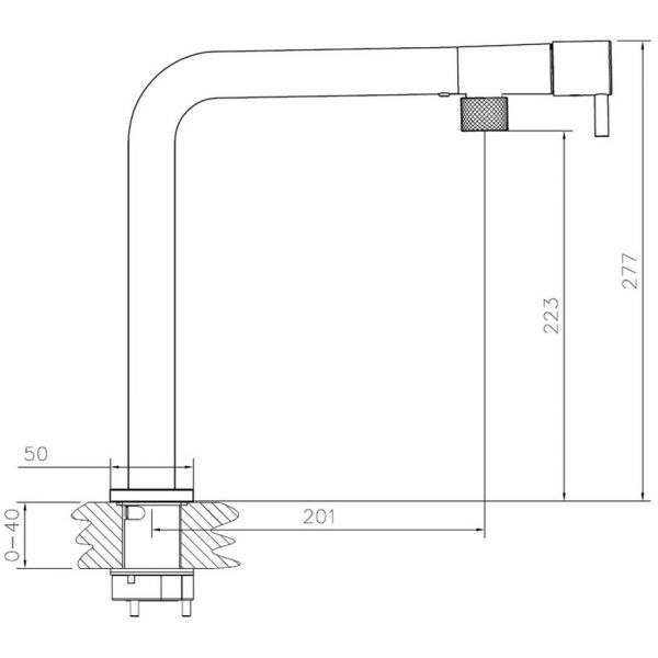 Abode Agilis Single Lever Matt Black Kitchen Mixer Tap #2
