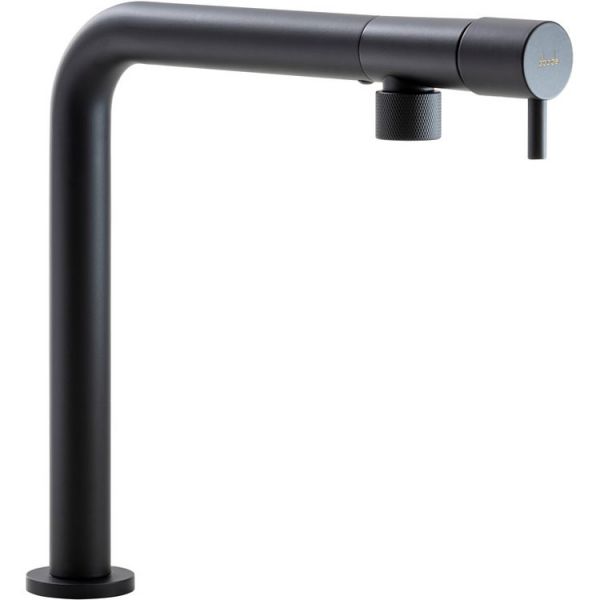 Abode Agilis Single Lever Matt Black Kitchen Mixer Tap AT2186