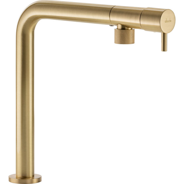 Abode Agilis Single Lever Brushed Brass Kitchen Mixer Tap AT2188
