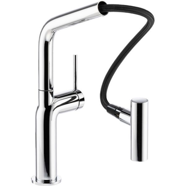 Abode Tubist T Single Lever Chrome Monobloc Kitchen Mixer Tap with Pullout Spout #2