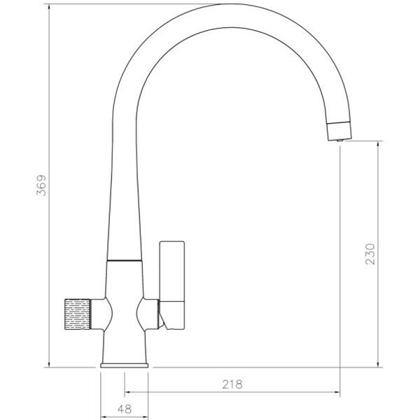 Abode Naturale Aquifier Water Filter Brushed Nickel Monobloc Kitchen Mixer Tap #3