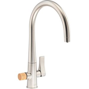 Abode Naturale Aquifier Water Filter Brushed Nickel Monobloc Kitchen Mixer Tap