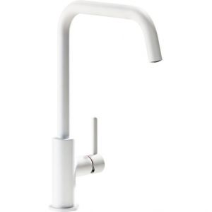 Abode Althia Single Lever Matt White Kitchen Mixer Tap