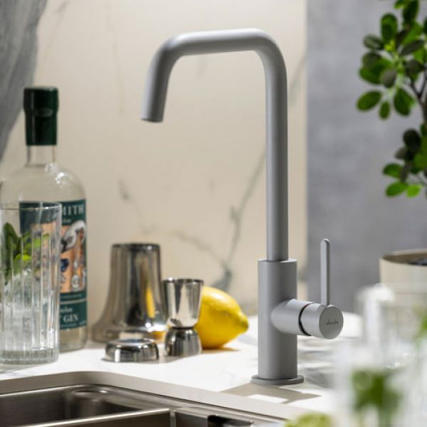 Abode Althia Single Lever Scandi Grey Kitchen Mixer Tap #4