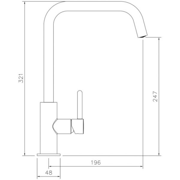 Abode Althia Single Lever Nude Kitchen Mixer Tap #3