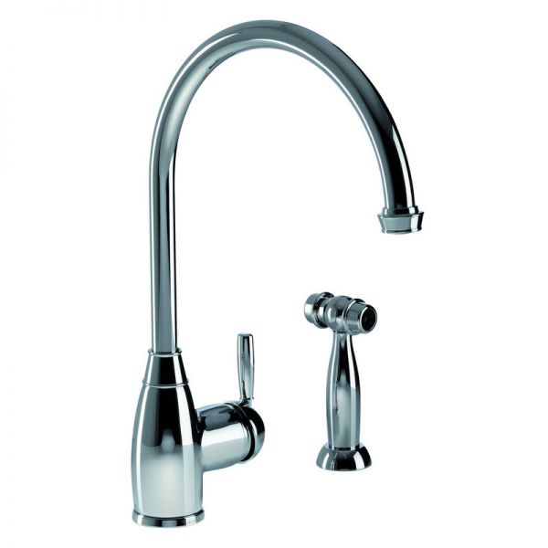 Abode Brompton Single Lever Chrome Kitchen Mixer Tap with Handspray