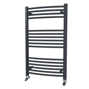 Riviera Neo 1000 x 600 Anthracite Curved Ladder Towel Rail