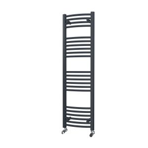 Riviera Neo 1400 x 400 Anthracite Curved Ladder Towel Rail
