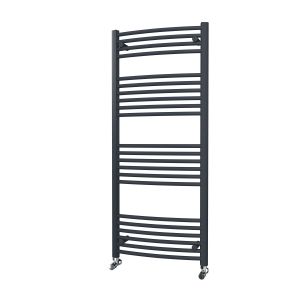 Riviera Neo 1400 x 600 Anthracite Curved Ladder Towel Rail
