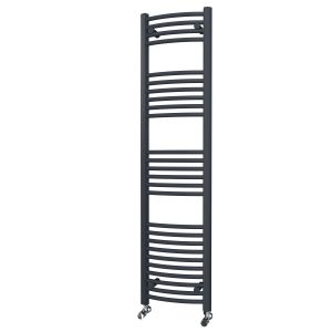 Riviera Neo 1600 x 400 Anthracite Curved Ladder Towel Rail