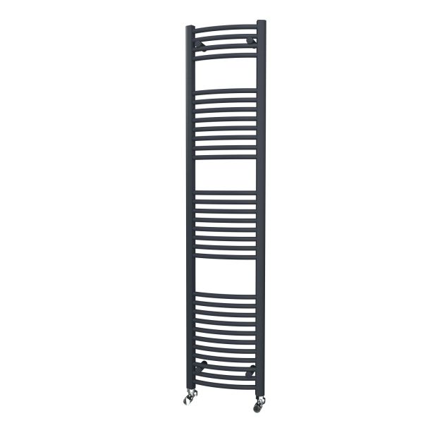 Riviera Neo 1800 x 400 Anthracite Curved Ladder Towel Rail