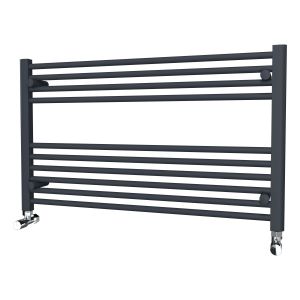 Riviera Neo 600 x 1000 Anthracite Straight Ladder Towel Rail