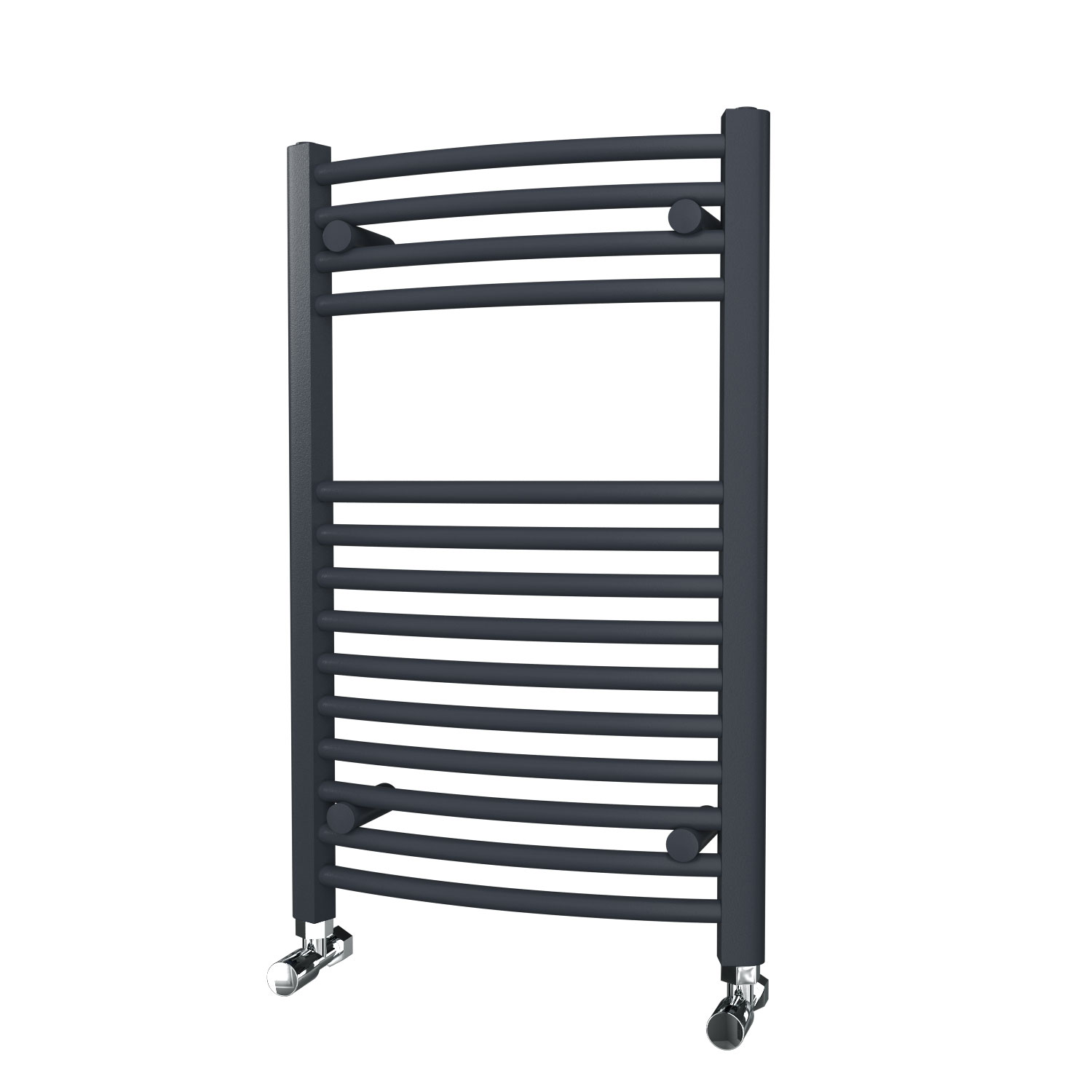 Riviera Neo 800 x 500 Anthracite Curved Ladder Towel Rail DRATR80500C