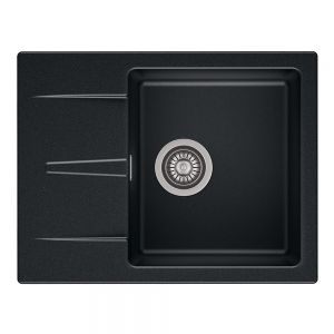 Reginox Avignon Black 1 Bowl Granite Kitchen Sink 595 x 460mm