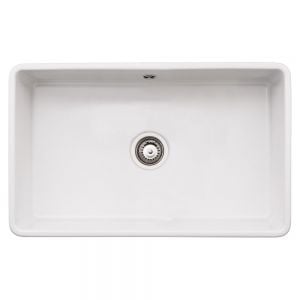 Abode Provincial Belfast Large Single Bowl White Ceramic Kitchen Sink