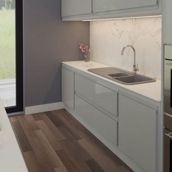 Abode Dune Inset 1.5 Bowl Grey Metallic Granite Kitchen Sink with Drainer #3