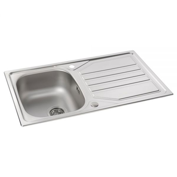 Abode Mikro Inset Single Bowl Stainless Steel Kitchen Sink with Drainer #2
