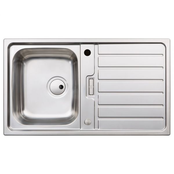 Abode Neron Inset Compact Single Bowl Stainless Steel Kitchen Sink with Drainer