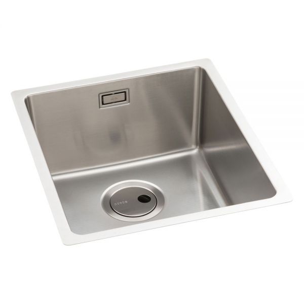 Abode Matrix R15 Undermount or Inset Single Bowl Stainless Steel Kitchen Sink #2