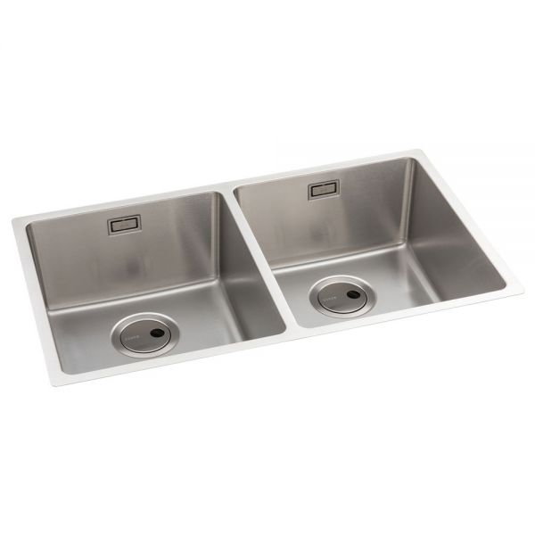 Abode Matrix R15 Undermount or Inset 2 Bowl Stainless Steel Kitchen Sink #2