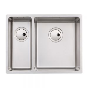Abode Matrix R15 Undermount or Inset 1.5 Bowl Right Hand Stainless Steel Kitchen Sink