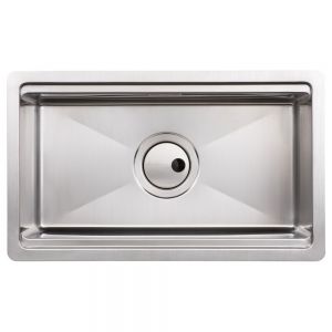 Abode Studio Undermount or Inset Single Bowl Stainless Steel Kitchen Sink with Accessories